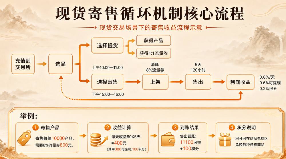 现货寄售循环机制核心流程